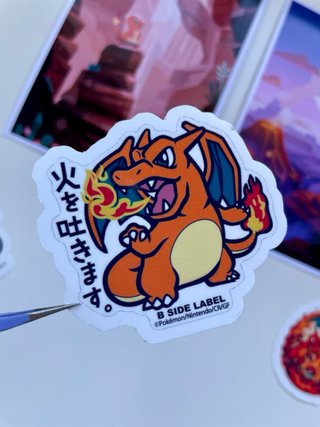 Mini pósters y pegatinas Charmander y Charizard