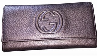Cartera Gucci Soho Piel Purpura Logo GG