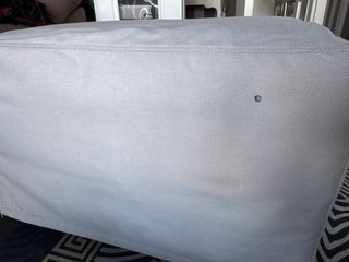 Puff de tela beige