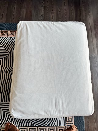 Puff de tela beige