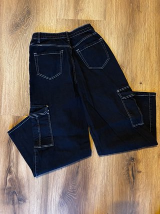 Pantaloni Cargo Neri 12-13 Anni
