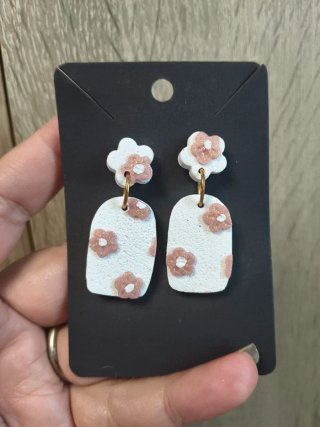 Pendientes de Arcilla Polimérica Flores