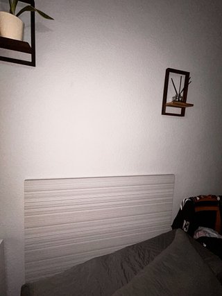 Cabecero de Cama 105cm Blanco y Gris