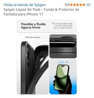 2 Fundas Spigen Liquid Air + Protector Pantalla