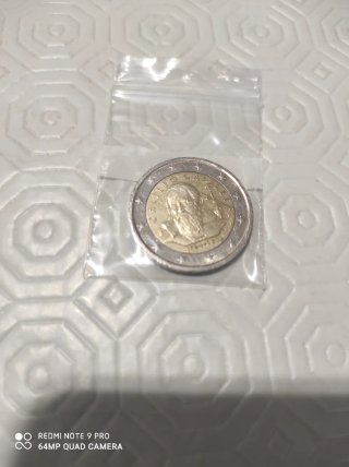 Moneda de 2 Euros Italia Galileo Galilei