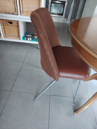 Silla de Comedor o Escritorio Vintage, piel d vaca