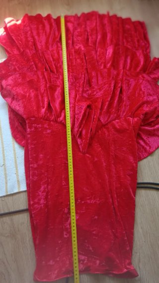 Falda de Flamenco Roja de Terciopelo