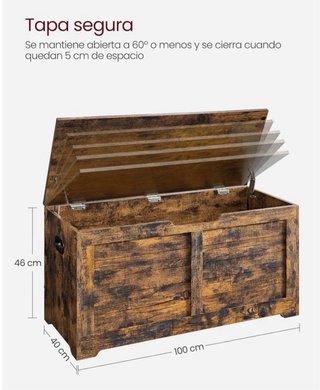 BAÚL MADERA RÚSTICO VASAGLE