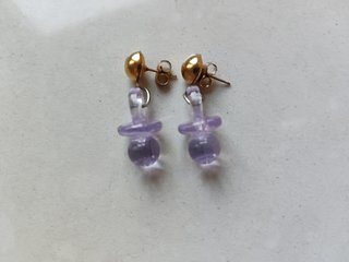 Orecchini vintage con pendente a ciuccio