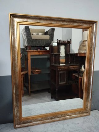 Espejo antiguo madera y cristal