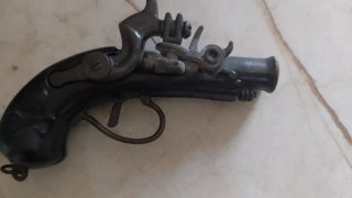 Pistola de Juguete Antigua de Hierro
