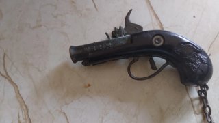 Pistola de Juguete Antigua de Hierro