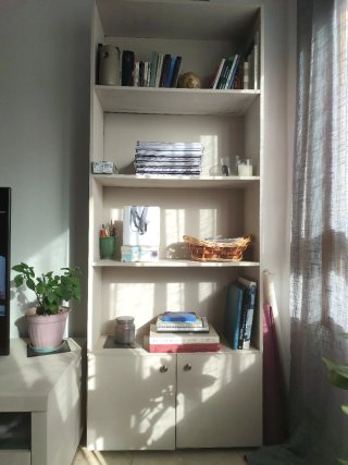 Estantería Modular Beige y Blanca
