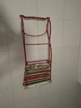 Silla Vintage Plegable de Madera y Metal