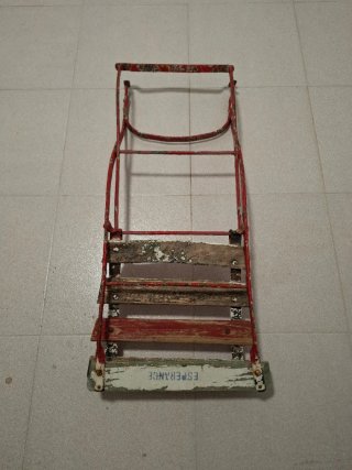 Silla Vintage Plegable de Madera y Metal