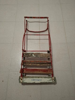Silla Vintage Plegable de Madera y Metal