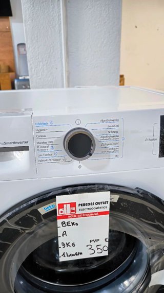 Lavadora Beko 9kg 1400rpm Nueva A con garantía.