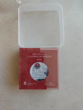 Moneda 10€ Plata Proof Catedral de Burgos 800 Años