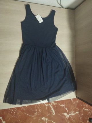 Vestido Azul y rojo con lentejuelas