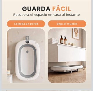 Bañera Plegable para Bebé con Cojín