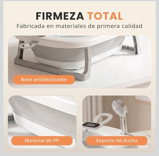 Bañera Plegable para Bebé con Cojín