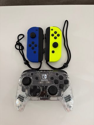 Pack de 2 Mandos Joy-Con y Mando Pro transparente