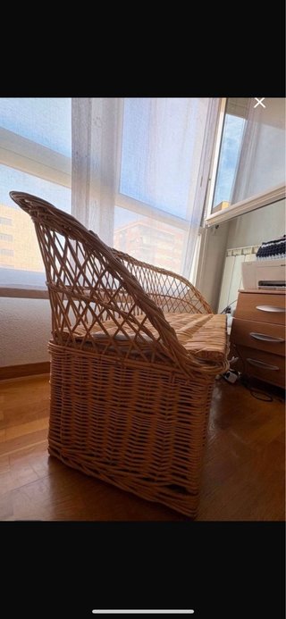 Sillón de mimbre
