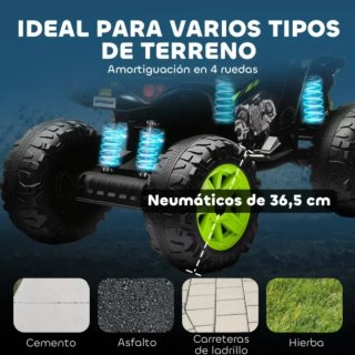 Quad infantil eléctrico verde