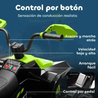 Quad infantil eléctrico verde