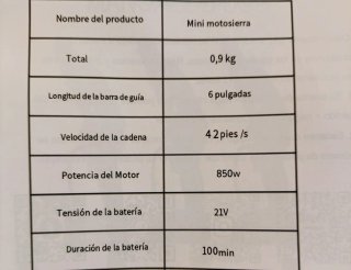 Mini Motosserra a bateria Angseen 21V