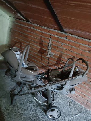 Carro Gemelar Bebecar con Grupo 0