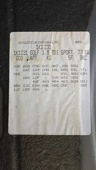 465794 capot volkswagen golf v berlina (1k1)
