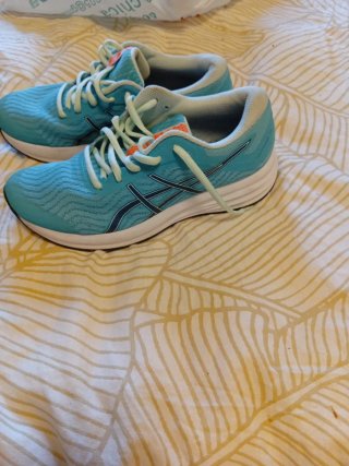 Deportivas ASICS mujer azul y naranja