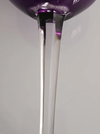Copa de Cristal tallado morada