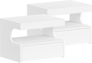 Mesitas De Noche Flotantes – Pack De 2 Blancas