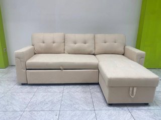 Sofá Cama Beige con Arcón