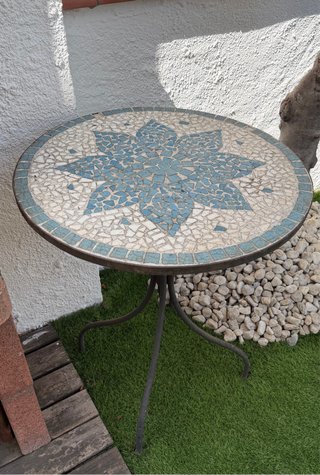 Mesa de Jardín con Mosaico de granito