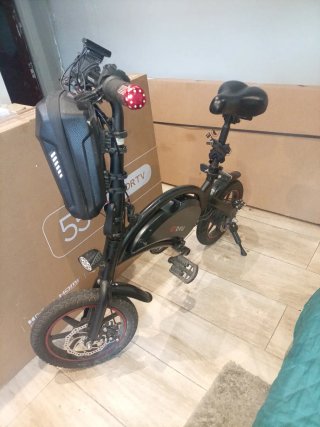 Bicicleta Eléctrica Plegable Negra