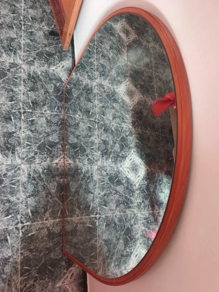 Espejo de Pared Arco Semicircular Madera