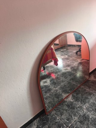Espejo de Pared Arco Semicircular Madera