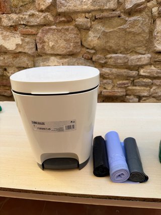 Cubo de Basura con Pedal Blanco