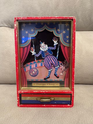 Carillon vintage Ikecho con clown danzante