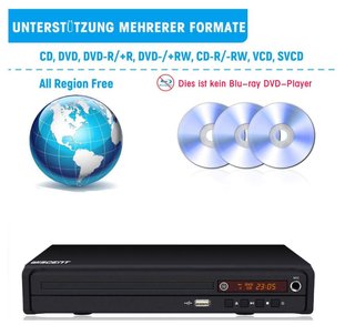 Reproductor DVD Wiscent HD Compacto multirregión