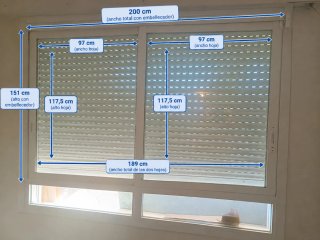 Ventana aluminio climalit corredera blanca