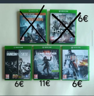 Lote 5 Giochi XBOX ONE: The Division, For Honor...