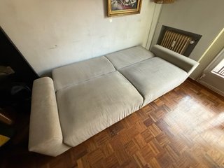 Sofá Cama 3 Plazas Gris Claro