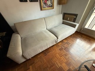Sofá Cama 3 Plazas Gris Claro