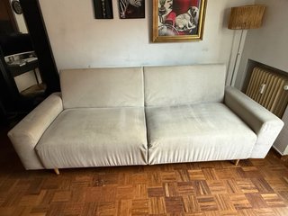 Sofá Cama 3 Plazas Gris Claro