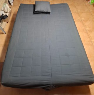 Sofá-cama azul
