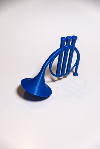 Corno Francese Blu 3D con Tag NFC musicale